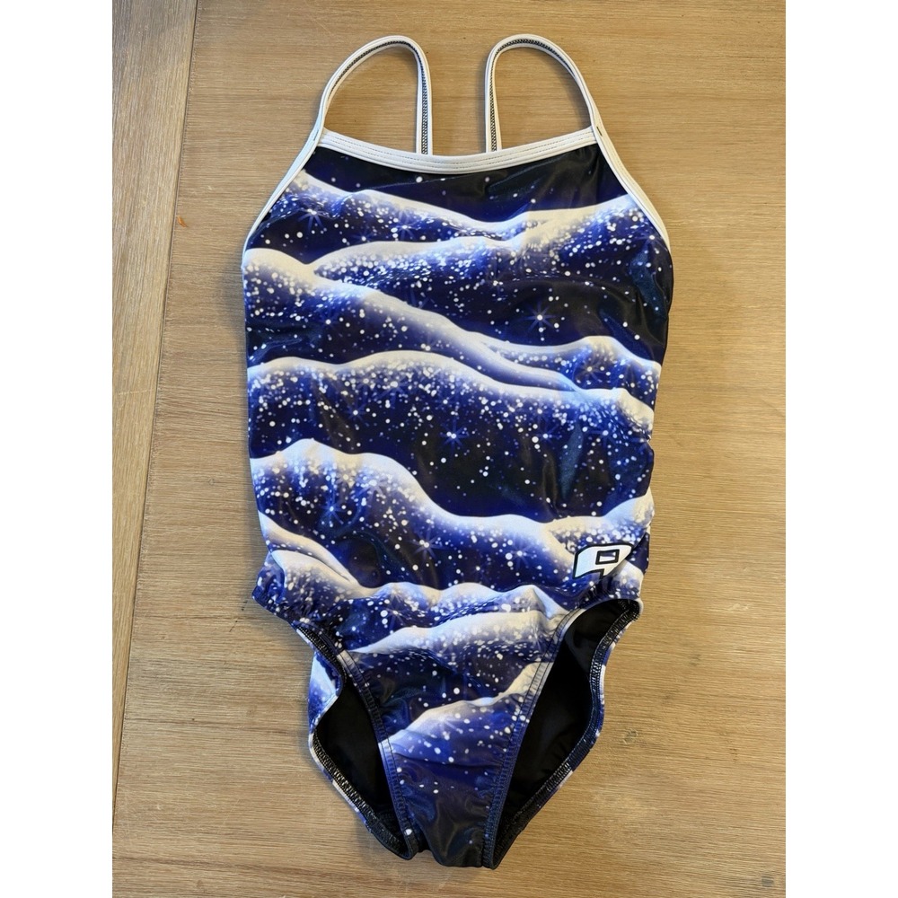 Q Swimwear Wave Print Classic Strap Swimsuit Women's Size 26